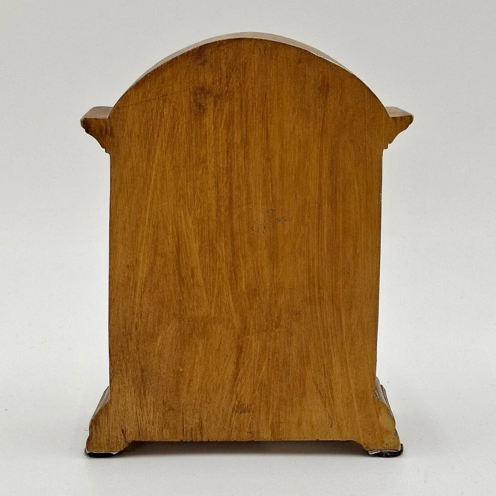 Howard Miller Mantel Clock Roman Numeral Wood Grain Finish Desk Clock C06450